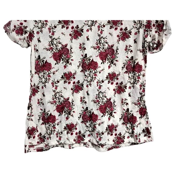 Torrid Rose Floral Button button Blouse Sz 0 Lightweight Casual Size 0 (12) - Picture 10 of 10